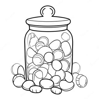 Page De Coloriage De Pot De Bonbons Sucres 121144 55930