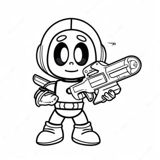 Marvin Le Martien Tenant Un Pistolet A Rayons Page A Colorier 121297-56023