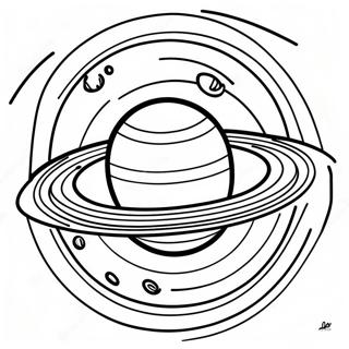 Saturne Coloree Avec Anneaux Page De Coloriage 121374-56077