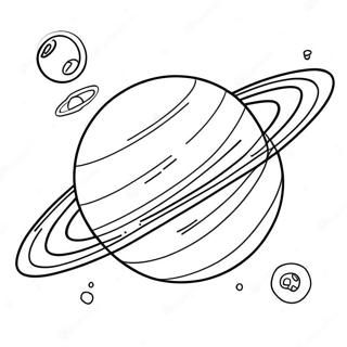 Saturne Coloree Avec Anneaux Page De Coloriage 121374-56078