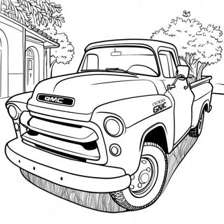 Camion Gmc Classique Page De Coloriage 121400-56098