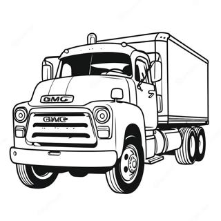 Camion Gmc Avec Une Remorque Page De Coloriage 121403 56109