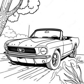 Page De Coloriage De La Ford Mustang Decapotable 121606-56257