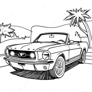 Page De Coloriage De La Ford Mustang Decapotable 121606-56258