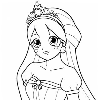 Princesse Anime Pages À Colorier