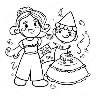 Page De Coloriage De La Fiesta Espagnole Coloree 121810-56417