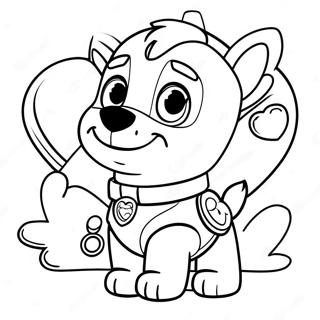 Paw Patrol Saint-Valentin Pages À Colorier