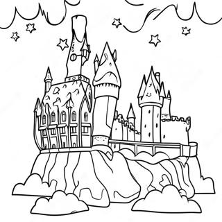 Page De Coloriage Chateau De Poudlard Noel 122143-56678