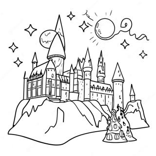 Page De Coloriage Chateau De Poudlard Noel 122143-56679