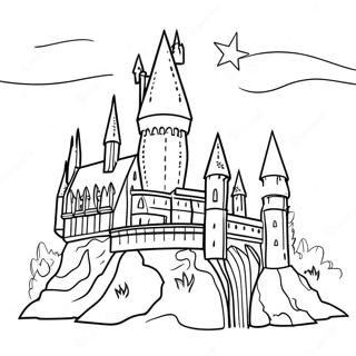 Page De Coloriage Chateau De Poudlard Noel 122143-56680