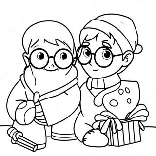 Page De Coloriage Harry Potter Et Ses Amis Vacances 122144-56682