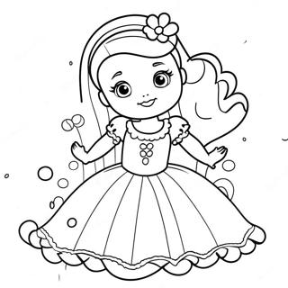Page De Coloriage De La Jolie Tenue Danniversaire De Barbie 122196 56783