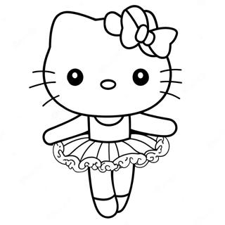 Contour De Ballerine Hello Kitty Page De Coloriage 122656-57132