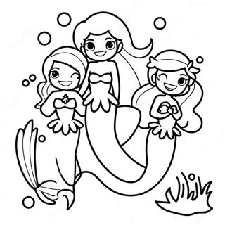 Ariel La Sirene Et Ses Soeurs Page De Coloriage 122709-57173