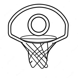 Page De Coloriage De Panier De Basketball Colore Avec Ballon 122760-57213