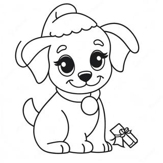 Page De Coloriage De Chiot De Noel 122837-57271