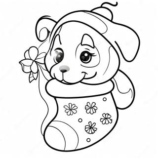 Chiot De Noël Pages à colorier