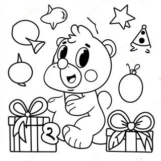 Joyeux 2ème Anniversaire Pages à colorier