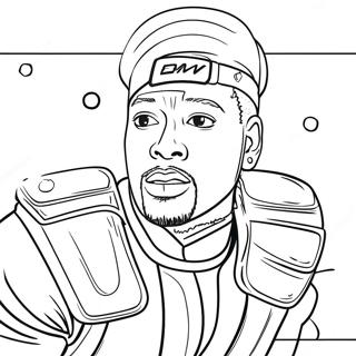 Aj Brown En Action Page De Coloriage 123146-57513