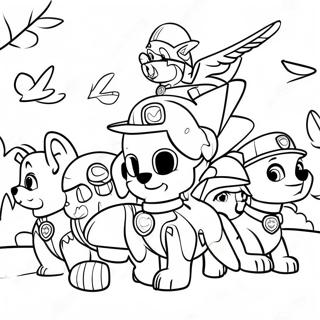 Page De Coloriage Du Defile De Thanksgiving De La Pat Patrouille 123329-57661