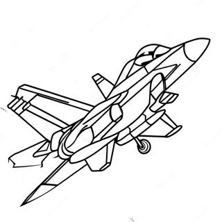 Avion De Chasse F18 Pages À Colorier