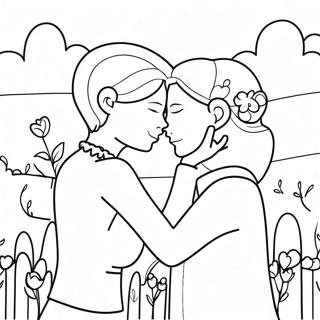 Page De Coloriage Des Scenes Damour Charmantes 123691 57942