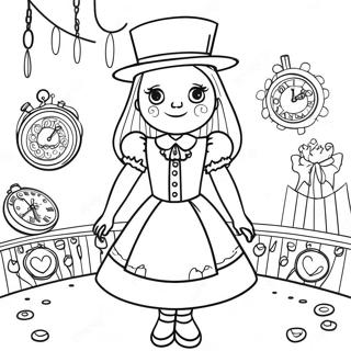 Page De Coloriage Dalice Au Pays Des Merveilles Steampunk 123739-57970