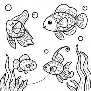 Un Poisson Deux Poissons Pages À Colorier