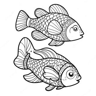 Un Poisson Deux Poissons A Colorier 123867-58070