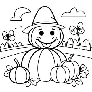 Pages A Colorier De La Cour De Citrouilles Pour La Maternelle 123918-58110