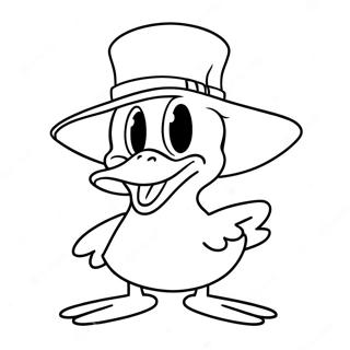 Pages A Colorier De Daffy Duck Drole Avec Un Chapeau 123970-58154