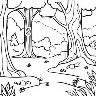 Page De Coloriage De Scene Forestiere Coloree 124046-58213