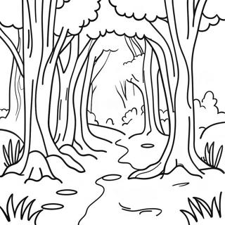 Page De Coloriage De Scene Forestiere Coloree 124046-58214