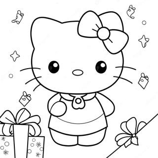 Joyeux Noël Hello Kitty Pages À Colorier