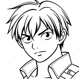 Page De Coloriage Eren Yeager Pret Au Combat 124150 58393