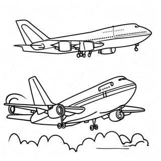 Page De Coloriage Avion 747 De Dessin Anime 124177-58417