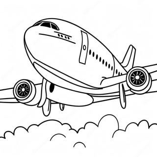 Page De Coloriage Avion 747 De Dessin Anime 124177 58418