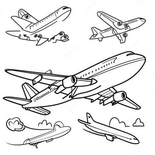 Page De Coloriage Avion 747 De Dessin Anime 124177 58419