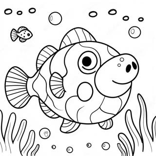 Page De Coloriage Poisson Globe Mignon Sous Leau 124200-58425