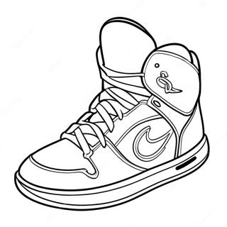 Page De Coloriage De Chaussure De Basketball 124225-58444