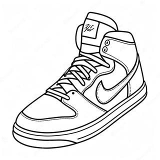 Page De Coloriage De Chaussure De Basketball Montante 124226-58445