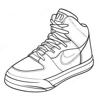 Page De Coloriage De Chaussure De Basketball Montante 124226-58446