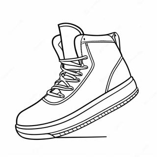 Page De Coloriage De Chaussure De Basketball De Sport Pages À Colorier