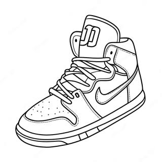 Page De Coloriage De Chaussure De Basketball De Sport Pages À Colorier