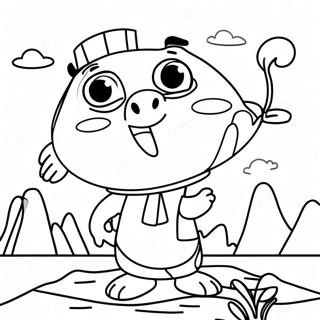 Skipper Dans Une Aventure Amusante Page De Coloriage 124410-58597