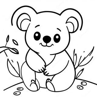 Page De Coloriage Dun Adorable Koala 124458-58625