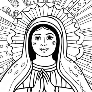 Notre-Dame De Guadalupe Pages À Colorier