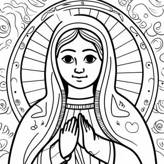 Page De Coloriage De La Belle Notre Dame De Guadalupe 124510-58665