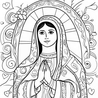 Page De Coloriage De La Belle Notre Dame De Guadalupe 124510-58666