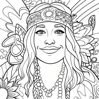 Page De Coloriage Hippie Stoner 124535-58682